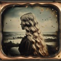Daguerreotypie-Foto einer jungen Frau