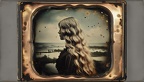 Daguerreotypie-Foto einer jungen Frau