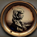 Daguerreotypie-Foto einer jungen Frau