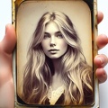 Daguerreotypie-Foto einer jungen Frau