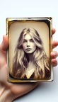 Daguerreotypie-Foto einer jungen Frau