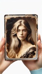 Daguerreotypie-Foto einer jungen Frau
