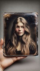 Daguerreotypie-Foto einer jungen Frau