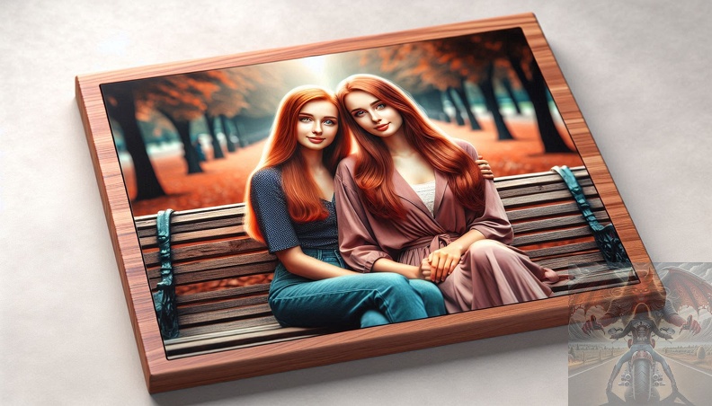 Ein detailliertes Portrait von zwei jungen Frauen mit roten langen Haaren und grünen Augen frau_019.jpeg