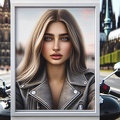 Portrait von einer jungen Frau mit langen blonden Haaren