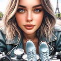 Portrait von einer jungen Frau mit langen blonden Haaren