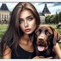 Portrait von einer jungen Frau mit langen braunen Haaren