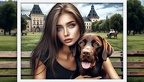 Portrait von einer jungen Frau mit langen braunen Haaren