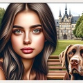 Portrait von einer jungen Frau mit langen braunen Haaren