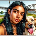 frau hund 011
