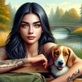frau hund 014