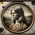 Daguerreotypie-Foto einer jungen Frau