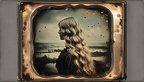 Daguerreotypie-Foto einer jungen Frau
