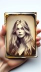 Daguerreotypie-Foto einer jungen Frau