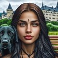 frau hund 005