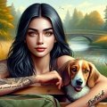 frau hund 014