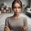 Frau im Wohnzimmer