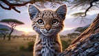 Falbkatze afrikanische Wildkatze