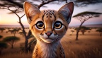 Falbkatze afrikanische Wildkatze